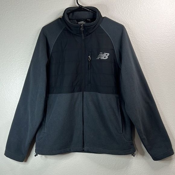New Balance Gray Full Zip Fleece Sweater Size: M - Picture 1 of 9